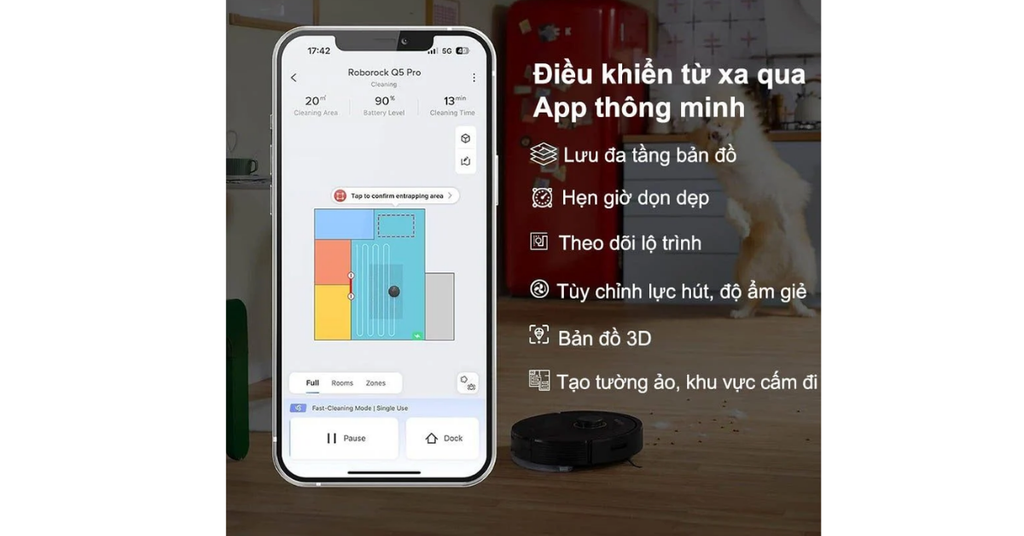 Điều khiển qua ứng dụng và giọng nói tiện lợi