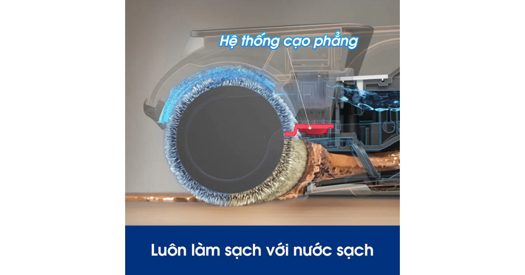 Hút bụi và lau sàn 2 trong 1 tiện lợi, tiết kiệm thời gian