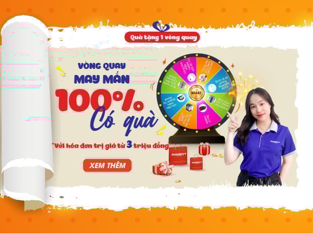 Vòng quay may mắn 100% trúng quà giá trị