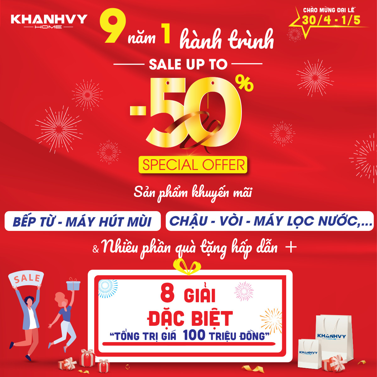 Malloca hân hạnh đồng hành cùng Khánh Vy Home giảm giá đến 50%