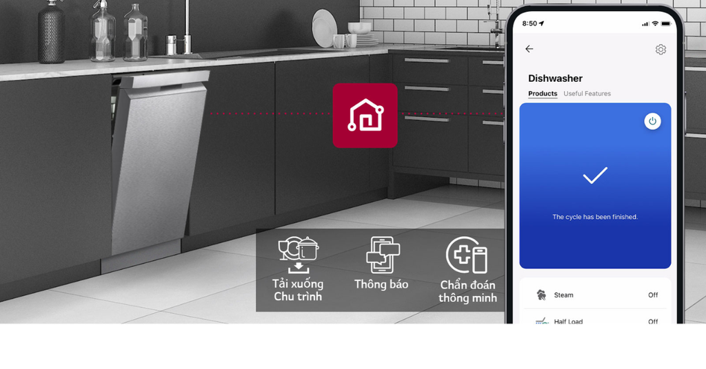 Kết nối thông minh LG ThinQ™ – Điều khiển và giám sát từ xa