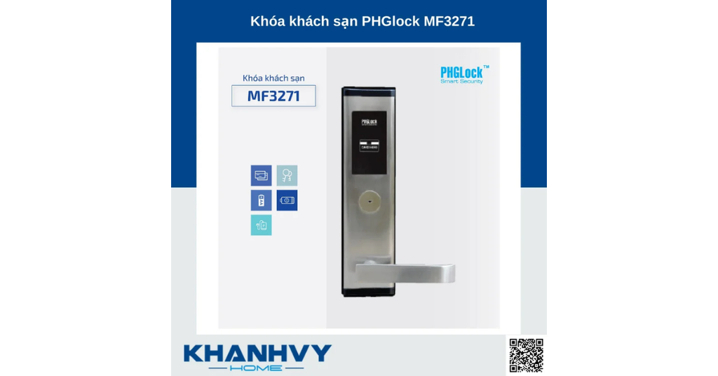 Sản phẩm khóa khách sạn PHGlock MF3271 - R sở hữu thiết kế đơn giản nhưng vô cùng hiện đại và sang trọng