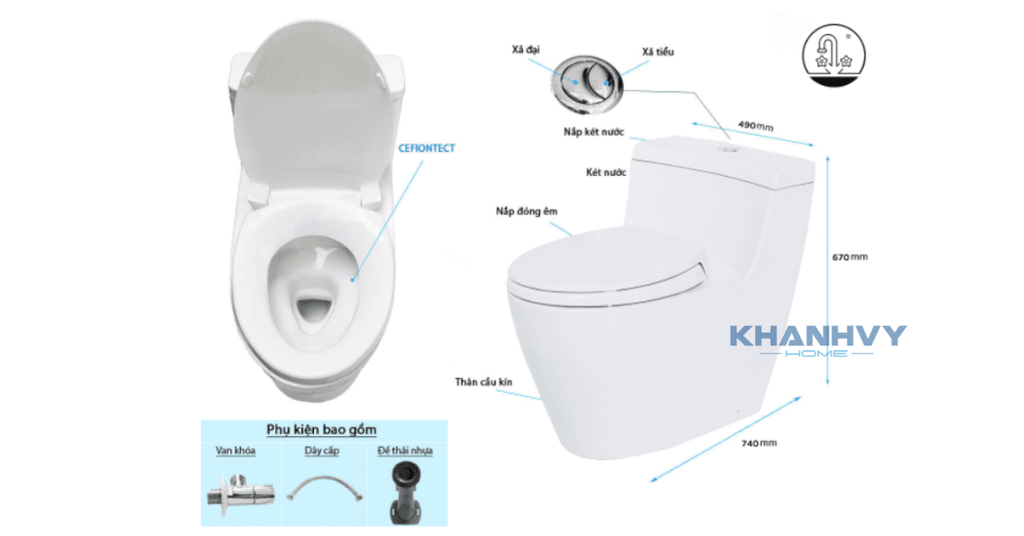 Các công nghệ nổi bật của Bàn cầu TOTO MS636DT2#XW
