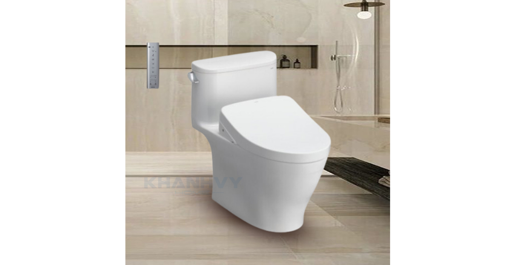 Bàn cầu một khối MS887CRW12 với thiết kế thân kín hiện đại