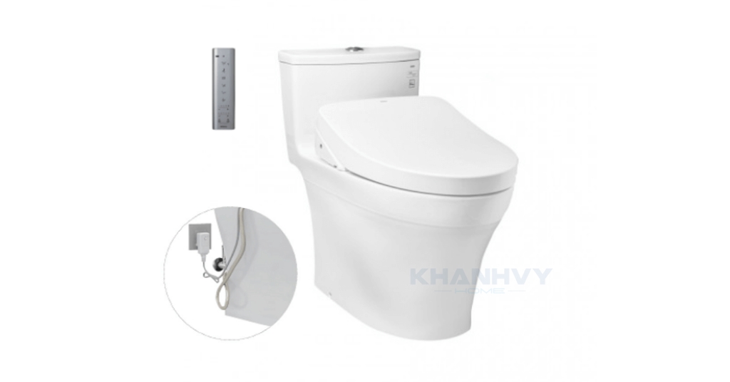 Bàn cầu vệ sinh một khối TOTO MS885DW11 kèm nắp rửa điện tử WASHLET