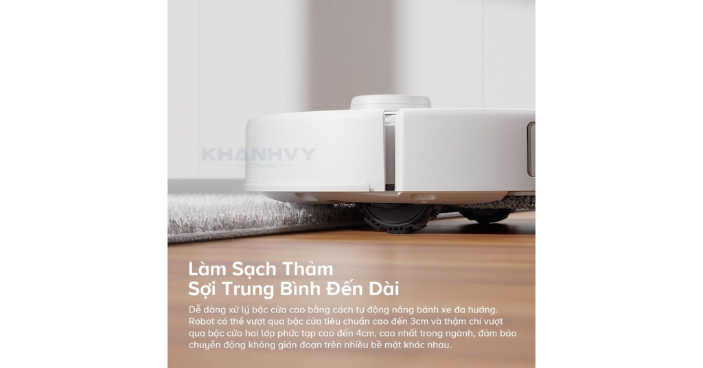 Làm sạch thảm từ sợi trung bình đến dài