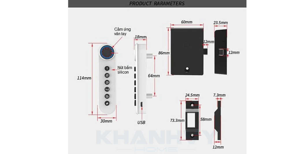 Thông số khóa tủ vân tay PHGlock CL9022-WV