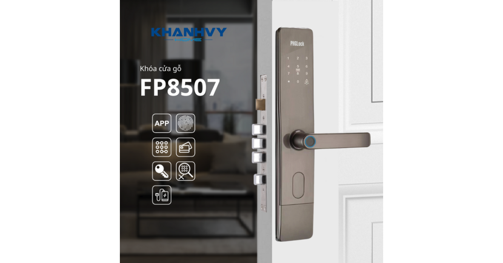 Khóa vân tay PHGlock FP3312 tích hợp nhiều phương thức mở khóa đa dạng