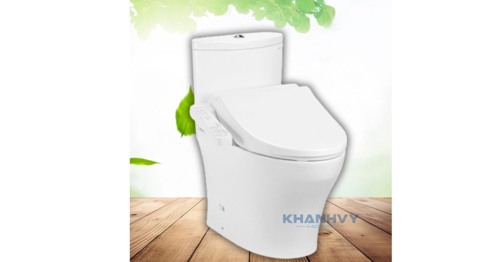 Bồn cầu TOTO hai khối CS838DW18XW với thiết kế nắp rửa điện tử hiện đại
