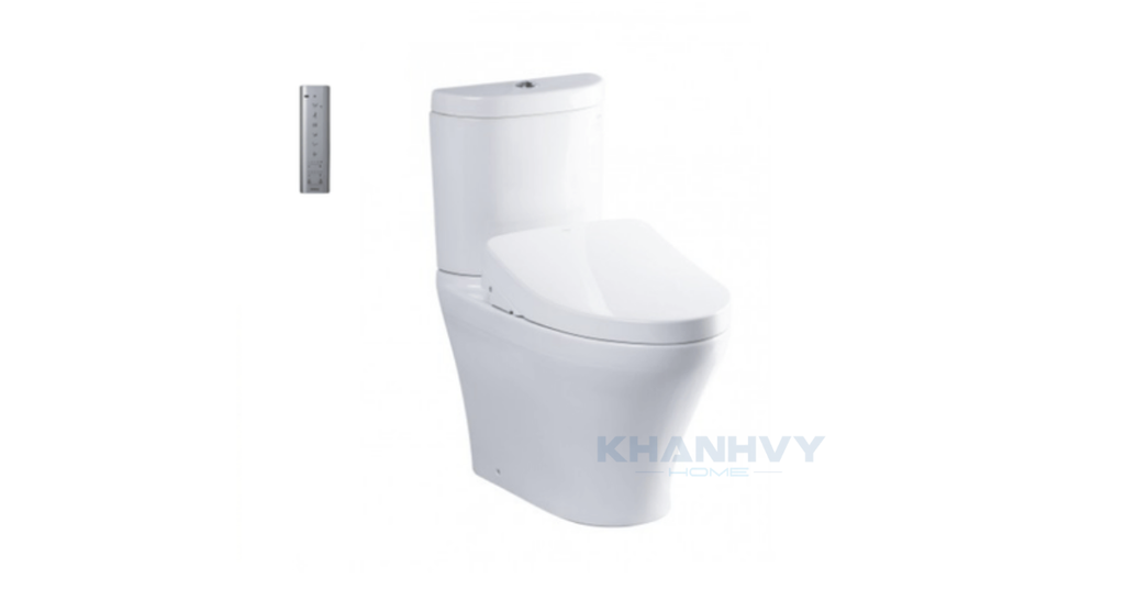 Bàn cầu hai khối TOTO CS818CDW12 nắp rửa điện tử WASHLET