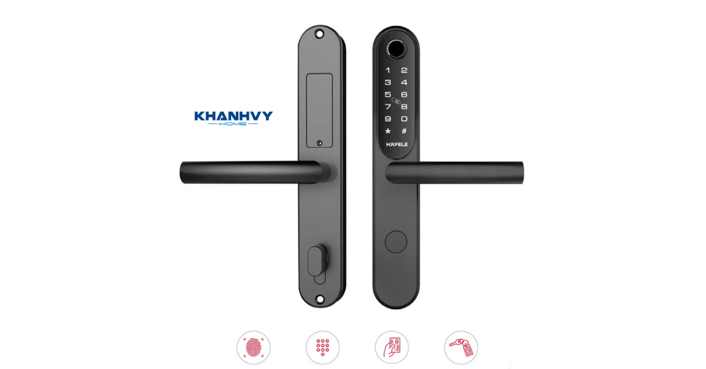 Khóa điện tử Hafele EL6500 TCS 912.05.970 đa dạng phương thức mở khóa như vân tay, mã số, thẻ từ, chìa khóa cơ