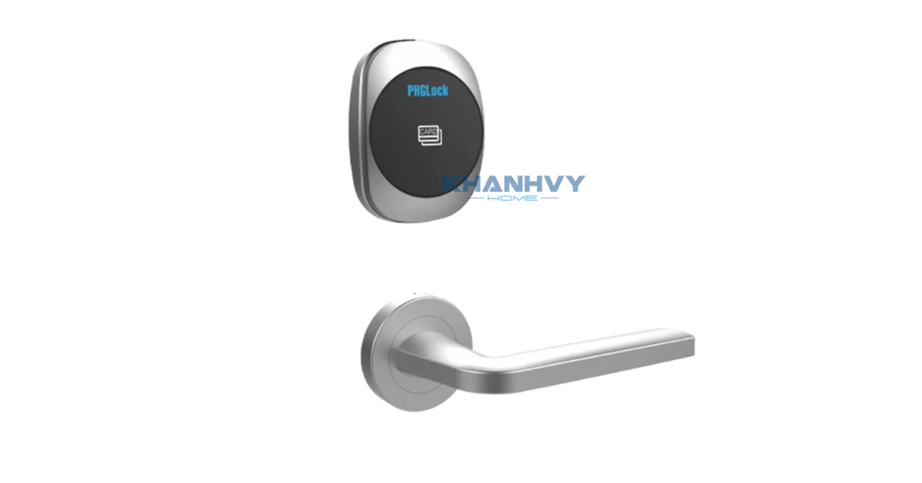 Khóa khách sạn PHGlock MF2112S - L là khóa mở trái, sở hữu màu bạc sang trọng
