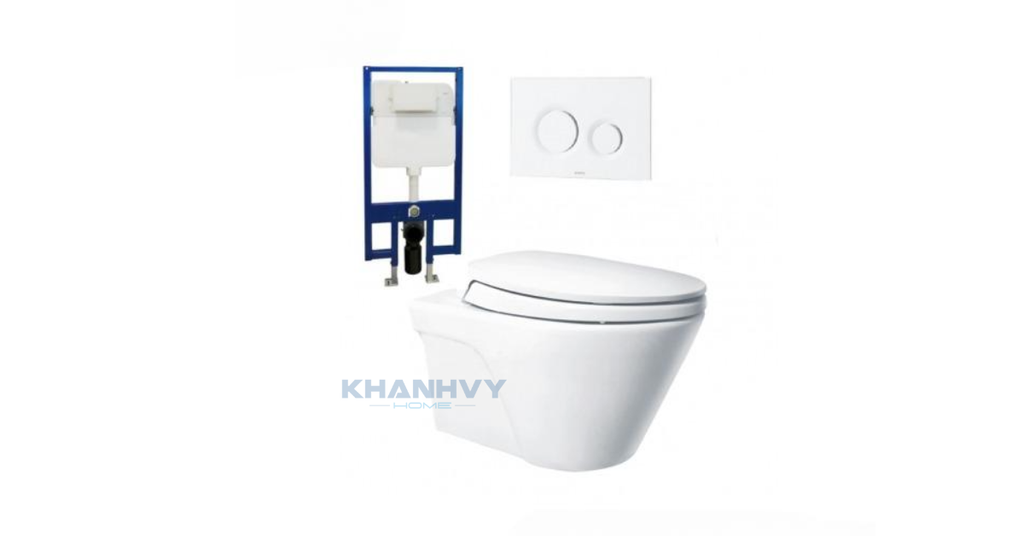 Bàn cầu treo tường TOTO CW822NJWS/TC393VS với thiết kế treo tường kết hợp két nước âm