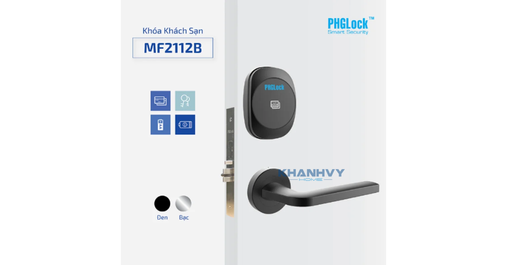 Khóa khách sạn PHGlock MF2112B - R sở hữu nhiều tính năng hiện đại