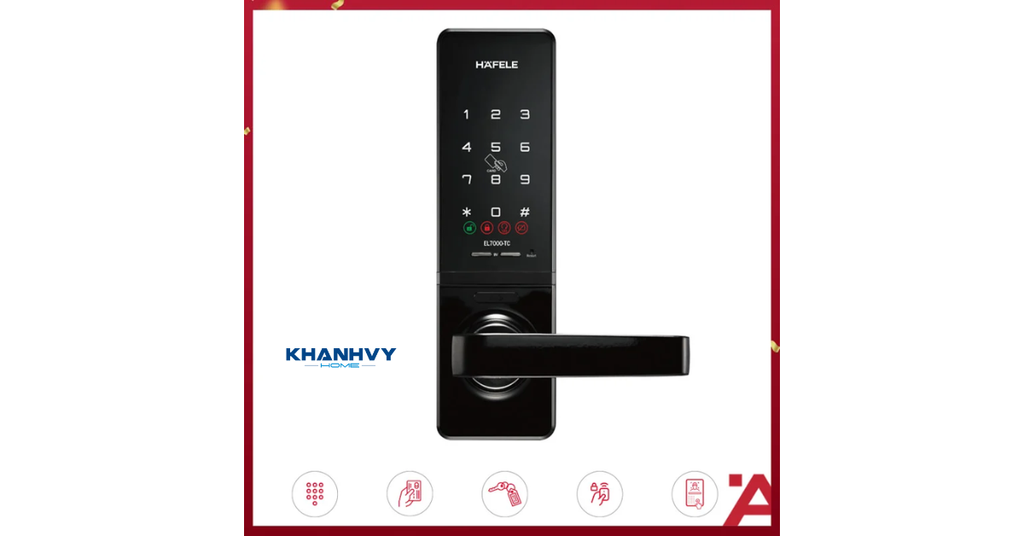 Khóa điện tử Hafele EL7000-TC 912.05.495 được sản xuất theo dây chuyền công nghệ tiên tiến của Đức
