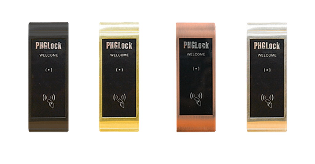Khóa tủ thẻ từ PHGlock CL9621S |A bên cạnh màu bạc còn có các màu khác như vàng, hồng đen