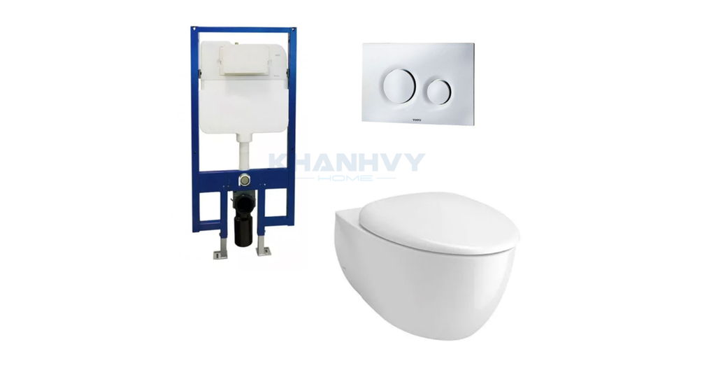 Bàn cầu treo tường TOTO CW812RA/TC811SJ/WH172A/MB174P#SS với công nghệ men sức độc quyền