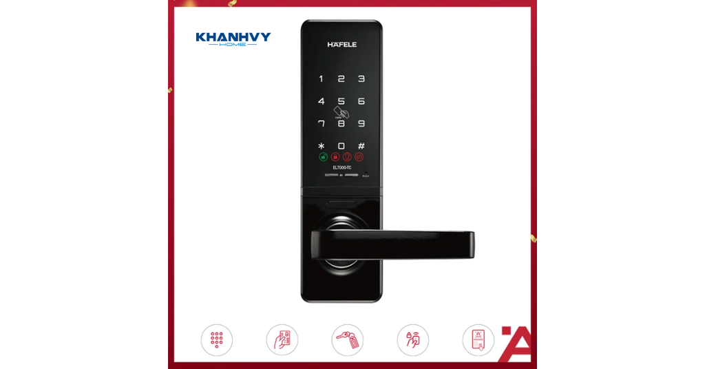 Khóa điện tử Hafele EL7000-TC 912.05.496 tích hợp nhiều tính năng hiện đại