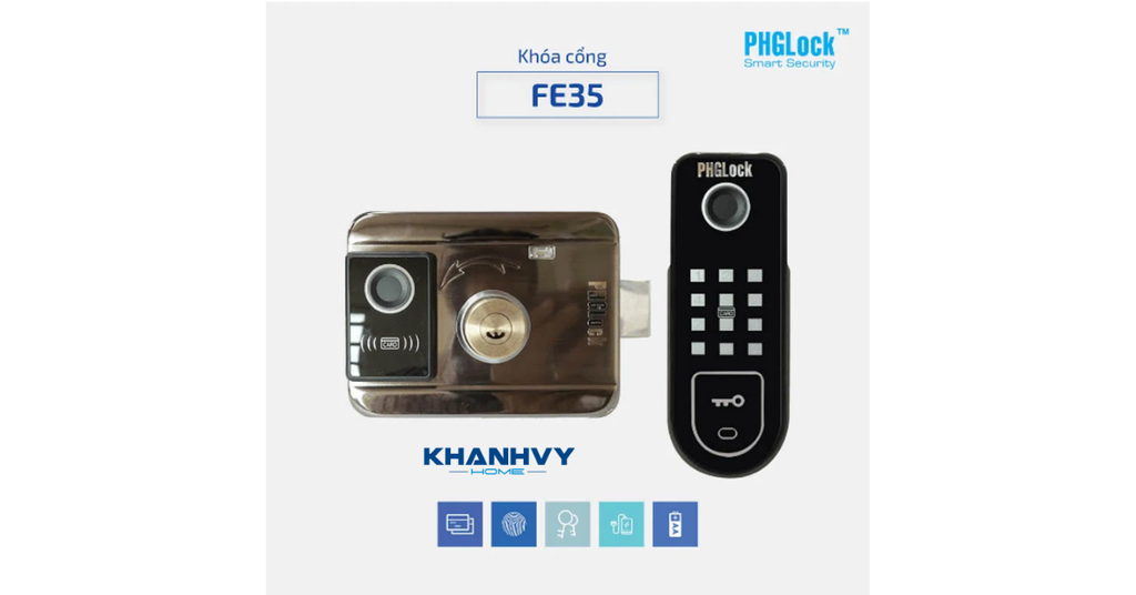 Sản phẩm khóa cổng PHGlock FE35 sở hữu thiết kế hiện đại và sang trọng