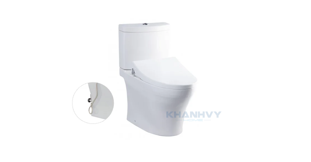 Bề mặt men sứ siêu mịn giúp bàn cầu luôn sạch sẽ