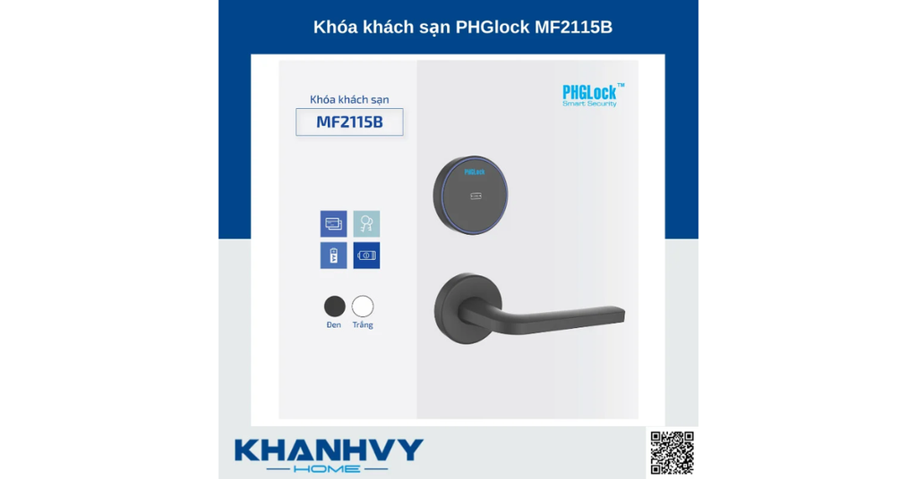 Sản phẩm khóa khách sạn PHGlock MF2115B - R sở hữu thiết kế đơn giản nhưng vô cùng hiện đại và sang trọng