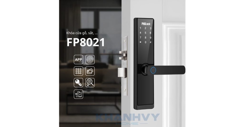 Sản phẩm khóa điện tử PHGlock FP8021 sở hữu nhiều phương thức mở khóa đa dạng