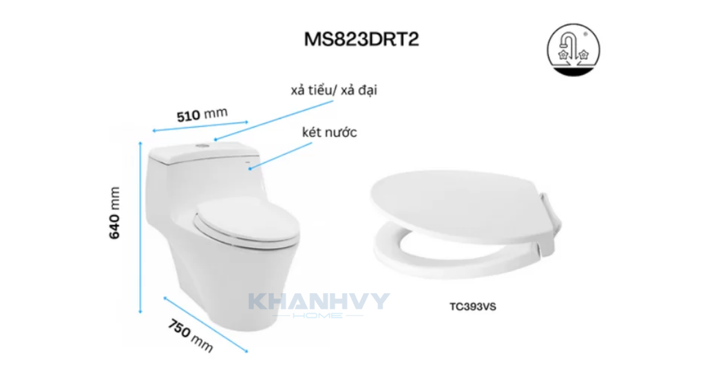 Một số ưu điểm nôi bật của bàn cầu một khối TOTO MS823DRT2XW