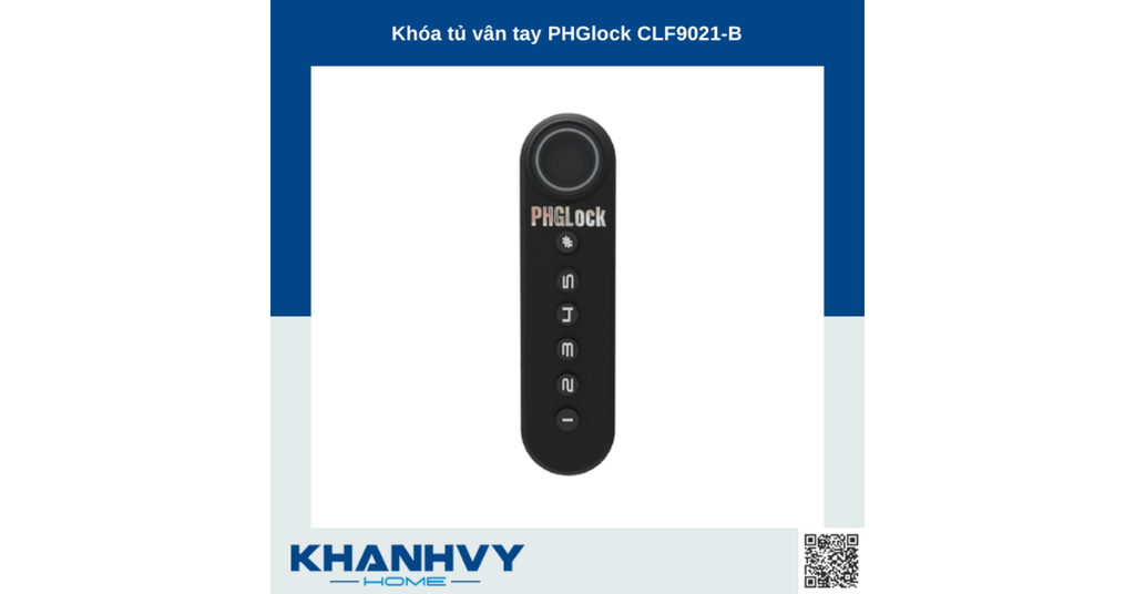 Sản phẩm khóa tủ vân tay PHGlock CLF9021-B sở hữu thiết kế sang trọng, cung cấp phương thức mở cửa đa dạng