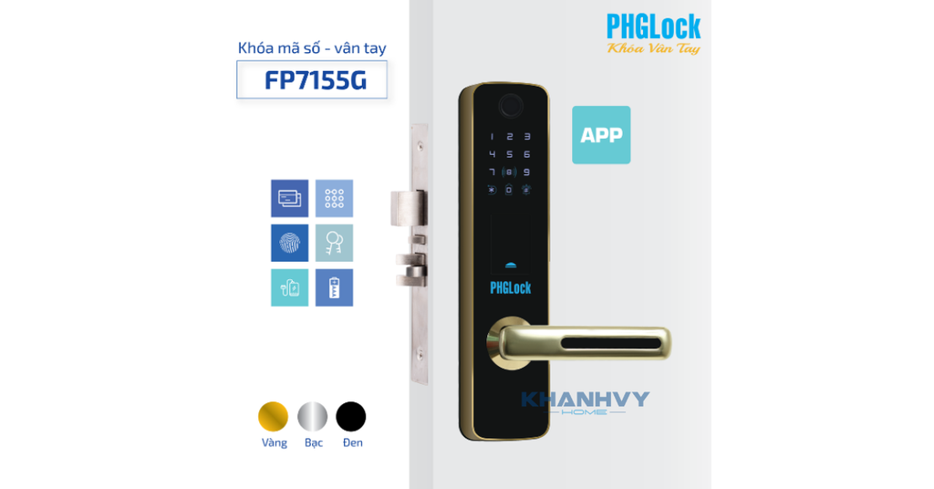 Công nghệ mở khóa đa dạng trên khóa vân tay PHGlock FP7155GL App