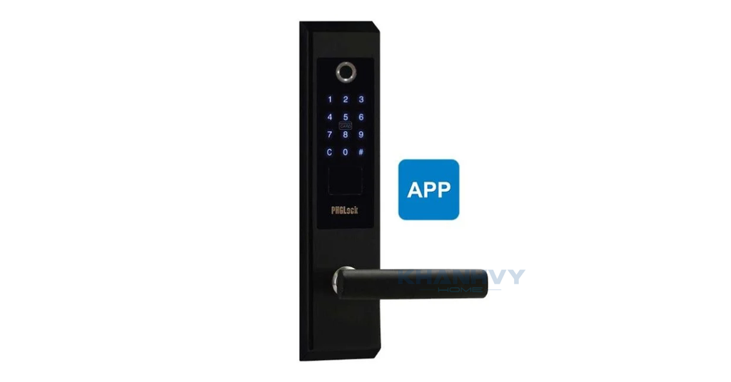 Hình ảnh minh họa sản phẩm khóa vân tay PHGlock FP7203B - L (mở trái) App