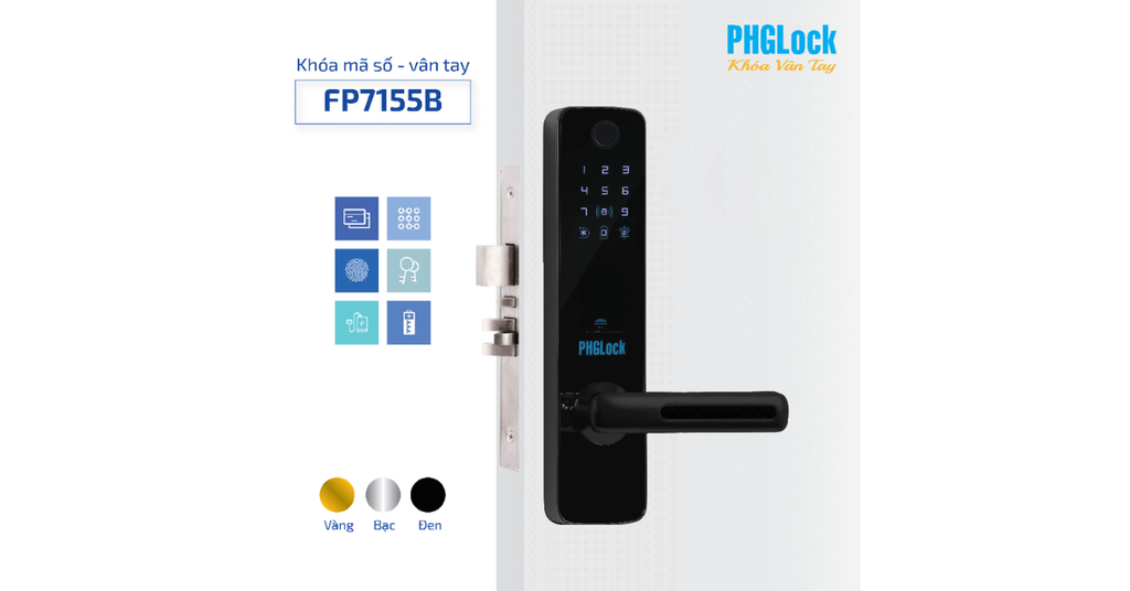 Đa dạng phương thức mở khóa của sản phẩm khóa vân tay PHGlock FP7155B - R