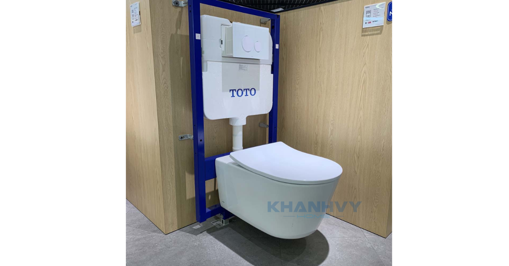 Bồn cầu treo tường TOTO CW542ME5UNW1 với thiết kế treo tường và két nước âm tường