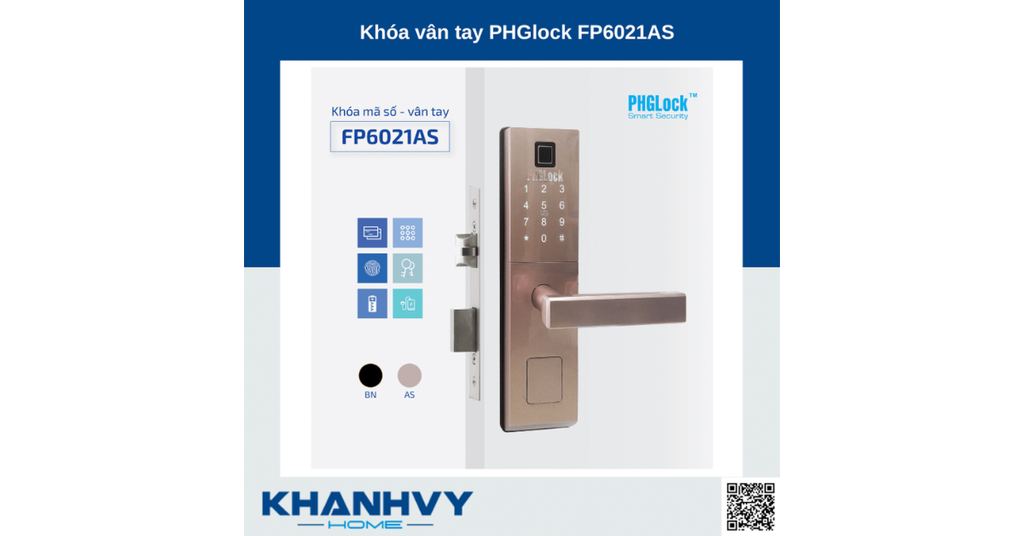Đa dạng phương thức mở khóa thông minh trên sản phẩm khóa vân tay PHGlock FP6021AS