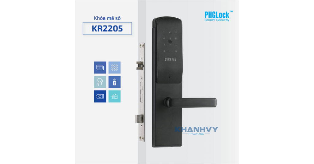 Đặc điểm nổi bật của sản phẩm khóa điện tử PHGLock KR2205B