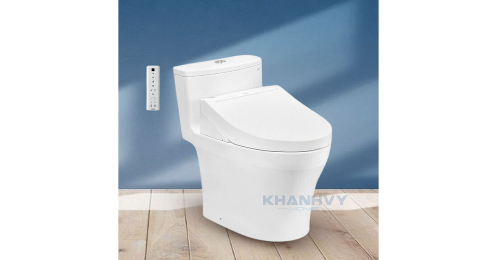 Bàn cầu một khối TOTO MS885DW14XW  kèm nắp rửa điện tử WASHLET dòng C5 TCF24410AAA