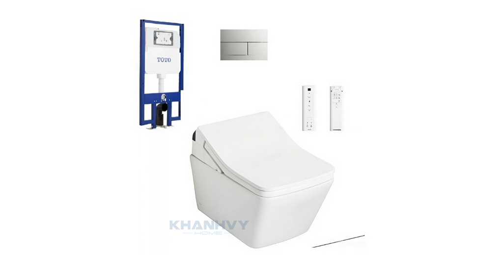 Bàn cầu treo tường TOTO CW522EA/TCF796CZ  với thiết kế thâm kín, treo tường giấu dây