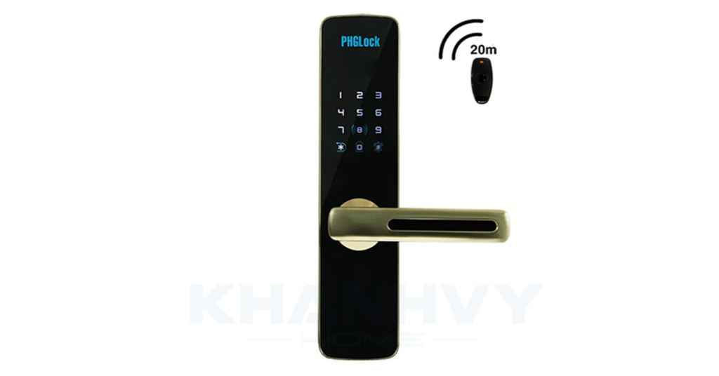 Khóa điện tử PHGLock KR7153W Gold Remote