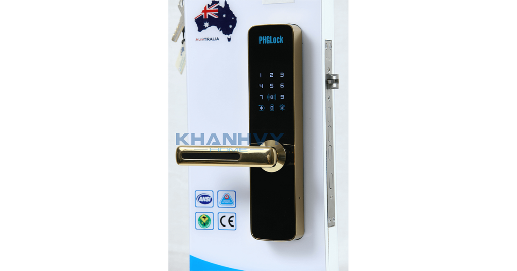 Sản phẩm khóa điện tử PHGLock KR7153W Gold Remote sở hữu thiết kế tinh tế và sang trọng
