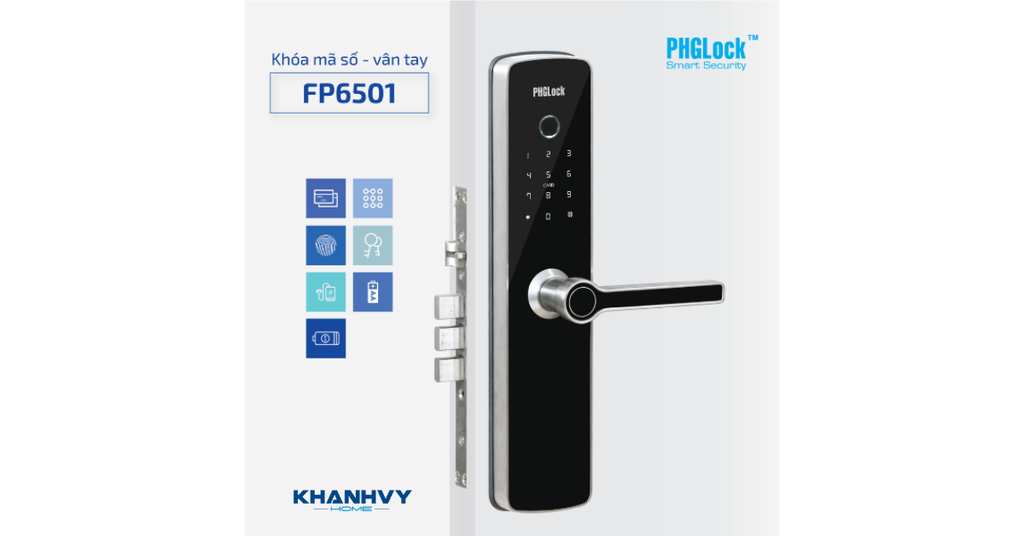 Đa dạng phương thức mở khóa thông minh trên khóa vân tay PHGlock FP6501S