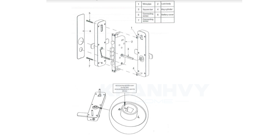 Bản vẽ kỹ thuật của hóa điện tử PHGlock KR7153W Gold Remote