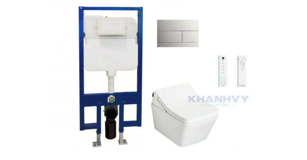 Sử dụng nút nhấn xả trên tường