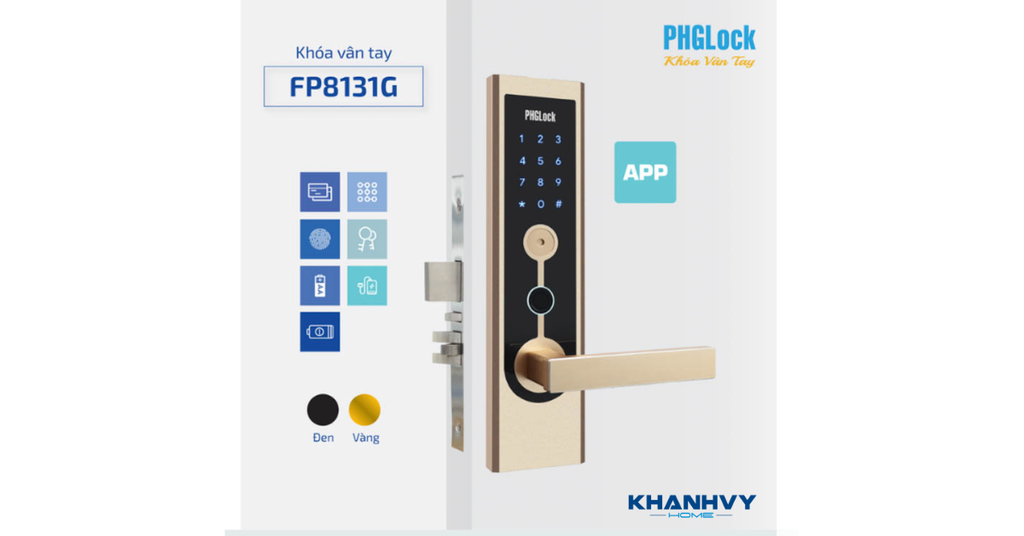 Đa dạng phương thức mở khóa thông minh ở sản phẩm khóa vân tay PHGlock FP8131GR APP