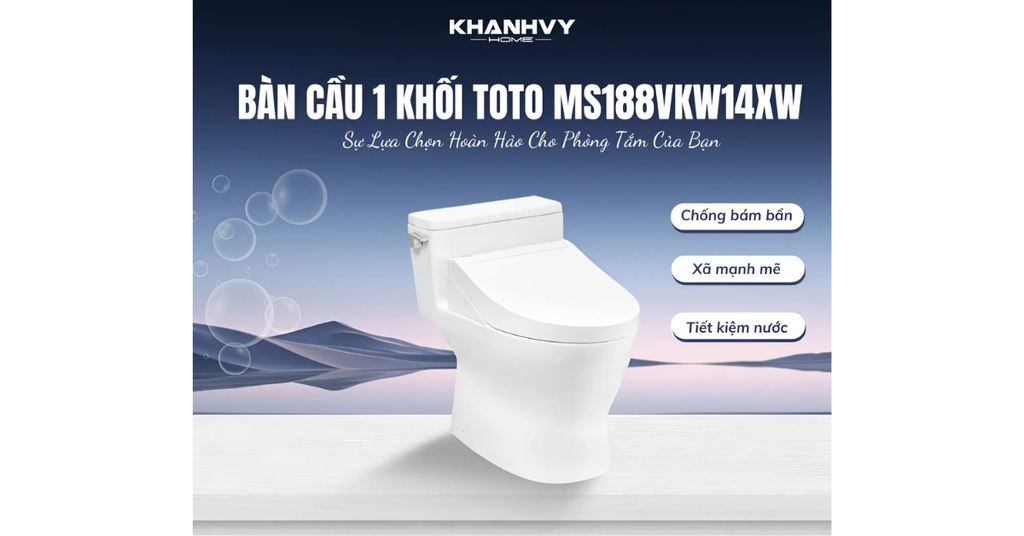 Bàn cầu một khối TOTO MS188VKW14XW chính là sự lựa chọn hoàn hảo
