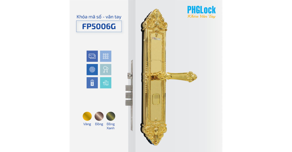 Đa dạng phương thức mở khóa thông minh trên sản phẩm khóa vân tay PHGlock FP5006G
