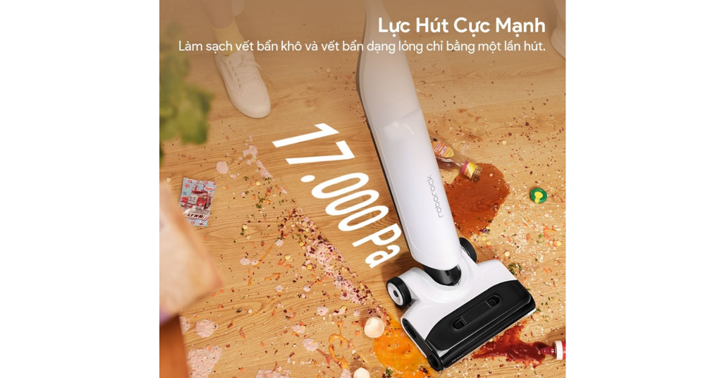 Lực hút mạnh mẽ 17.000 Pa
