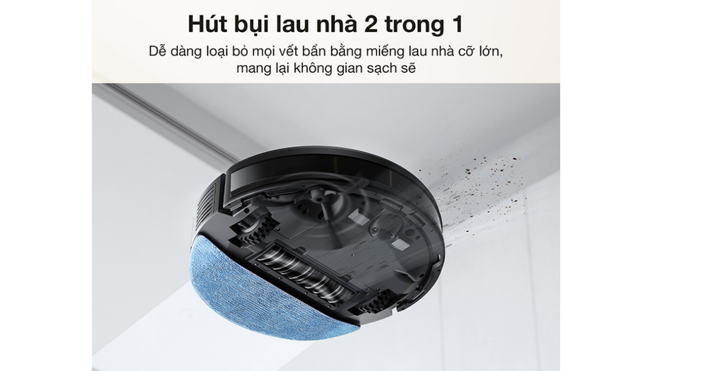 Lực hút mạnh mẽ 6500Pa – Làm sạch sâu hiệu quả