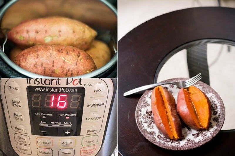  Luộc khoai bằng nồi cơm điện