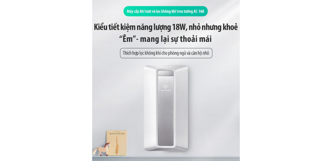 Máy cấp khí tươi + lọc không khí AirProce SmartVent AC-160
