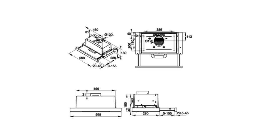 Máy hút mùi âm tủ Hafele HH-S60A 533.89.001