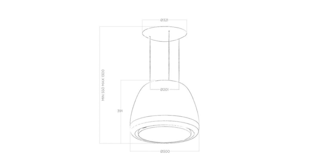 Máy hút mùi đảo Elica EDITH HEAVYMETAL/F/50 PRF0098364A
